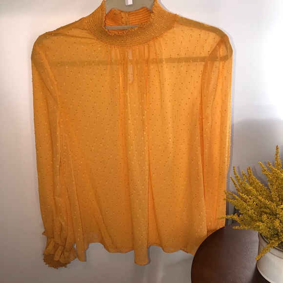English Factory Marigold sheer blouse - Picture 2 of 3